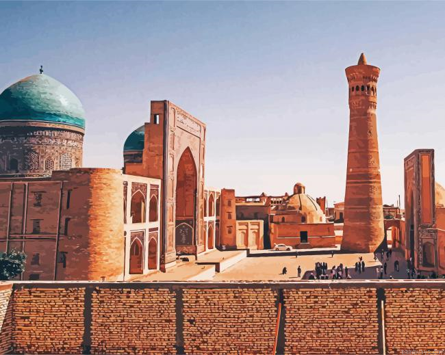 Kalan Mosque In Bukhara Painting By Numberss.png