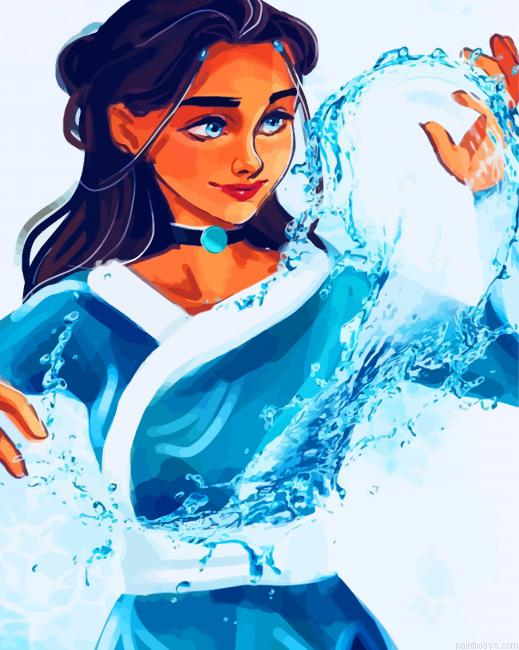 Katara Character Painting By Numberss.png