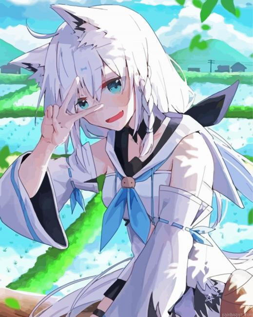 Kawakaze Manga Character Painting By Numberss.png