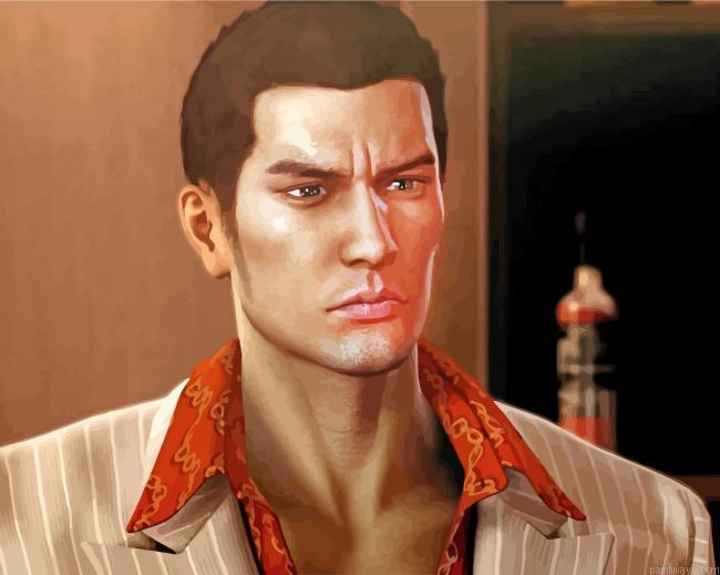 Kazuma Kiryu Game Painting By Numberss.png