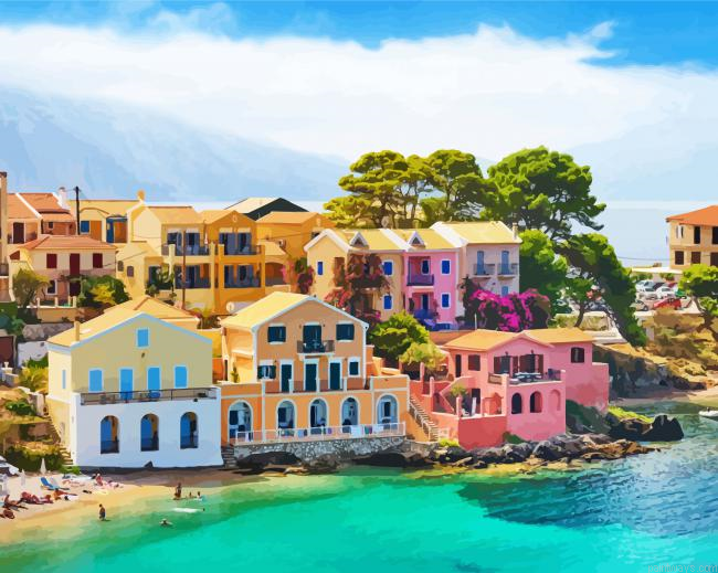 Kefalonia Buildings Painting By Numberss.png