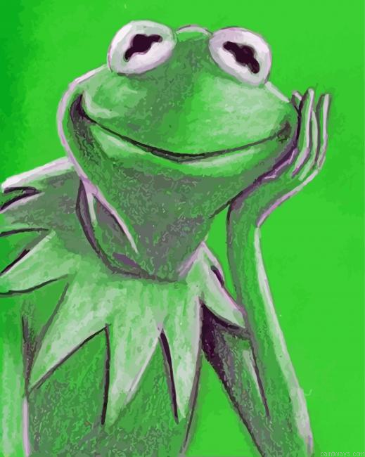 Kermit The Frog Muppet Painting By Numberss.png