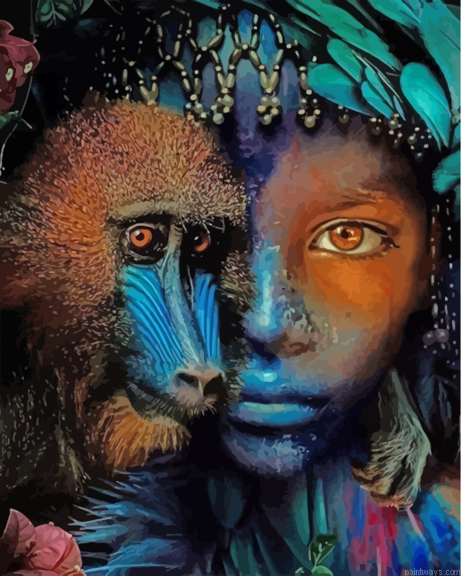 Kid And Monkey Painting By Numbers.png
