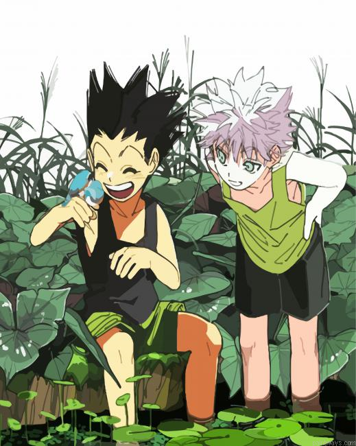 Killua And Gon Freecss Painting By Numberss.png