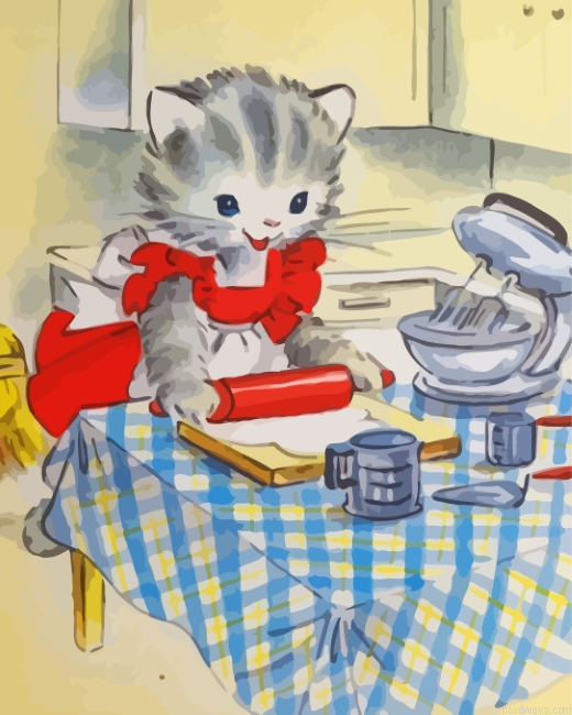 Kitty Baking Painting By Numbers.png