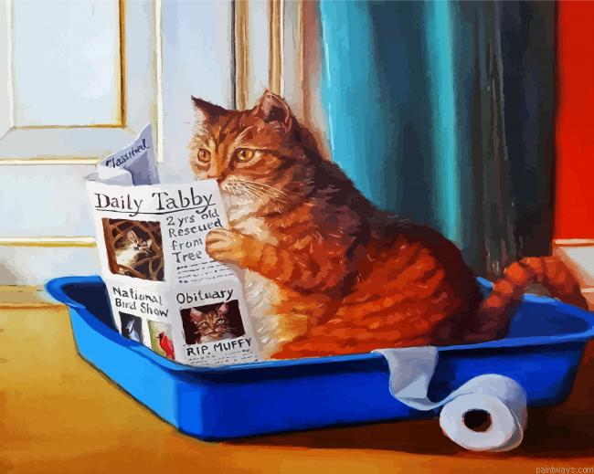 Kitty Reading The Newspaper Painting By Numbers.png