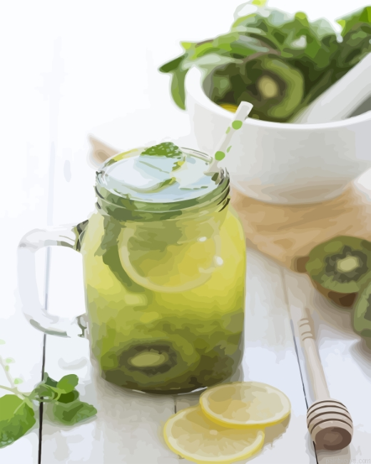 Kiwi And Lemons Juice Painting By Numbers.png