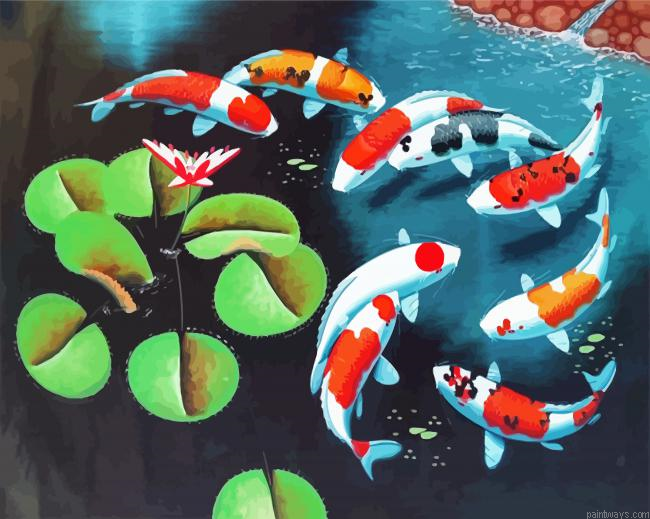 Koi Carp Fish Painting By Numberss.png