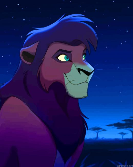 Kovu Animation Character Painting By Numberss.png