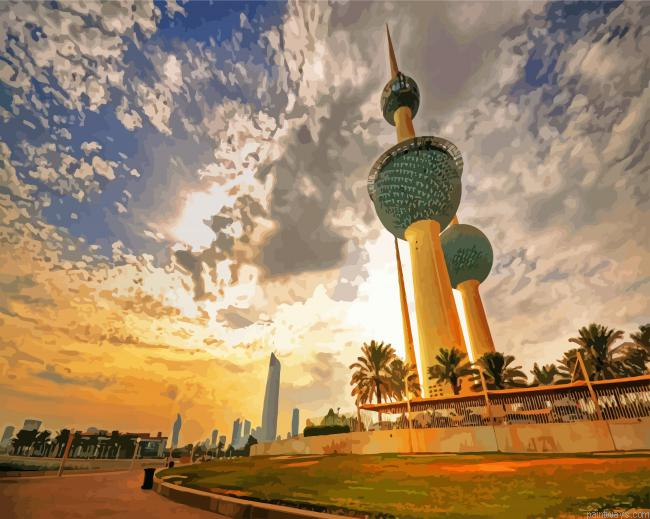 Kuwait Towers Painting By Numberss.png