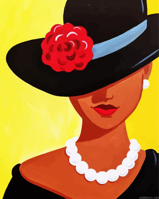 Lady In Hat With Flower Painting By Numberss.png