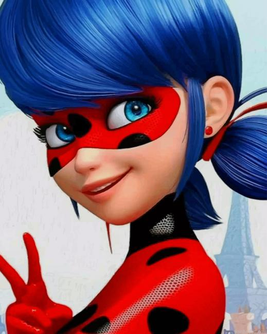 Ladybug Cartoon New Painting By Numberss.png