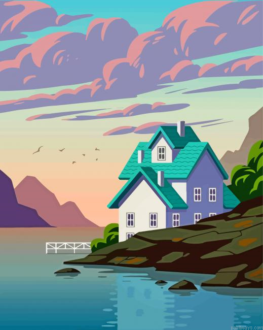 Lake House Illustration Painting By Numbers.png