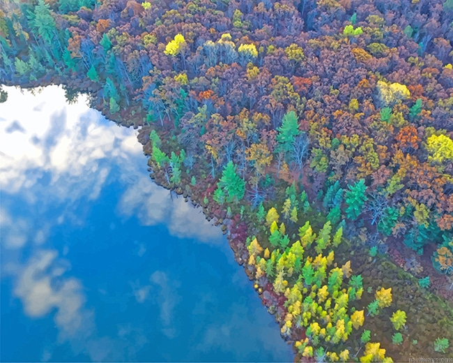 Lake Sky Reflect New Painting By Numberss.png