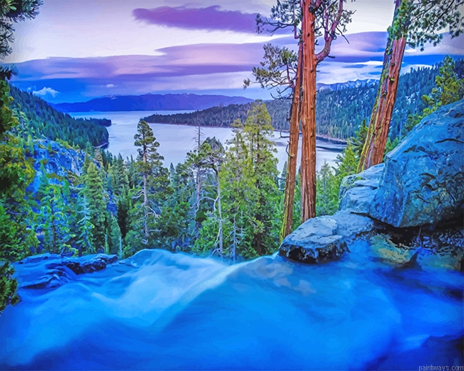 Lake Tahoe Sierra Nevada Mountains California New Painting By Numberss.png