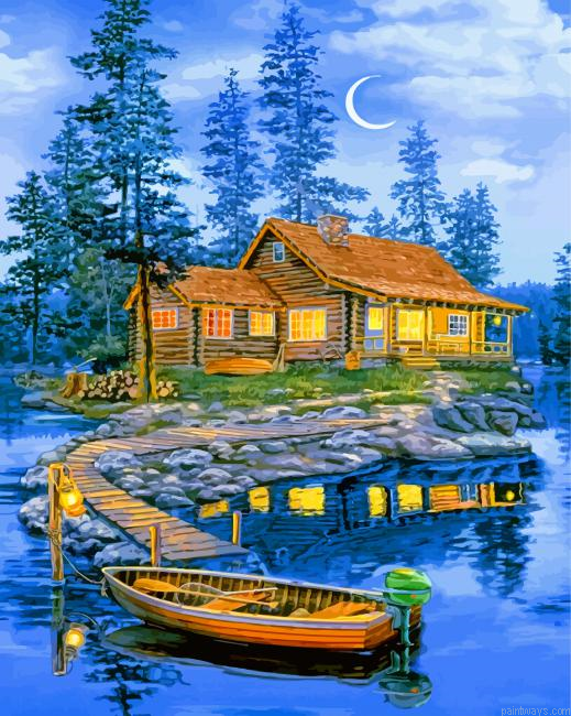 Lakeside Boat Painting By Numbers.png