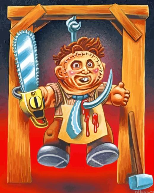 Leatherface Art Painting By Numberss.png