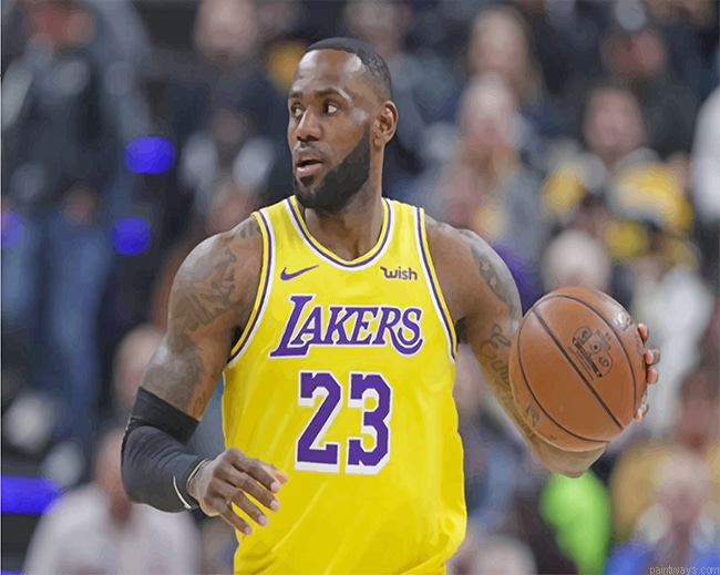 Lebron James Lakers Player New Painting By Numberss.png