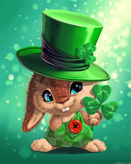Leprechaun Rabbit Painting By Numbers.png
