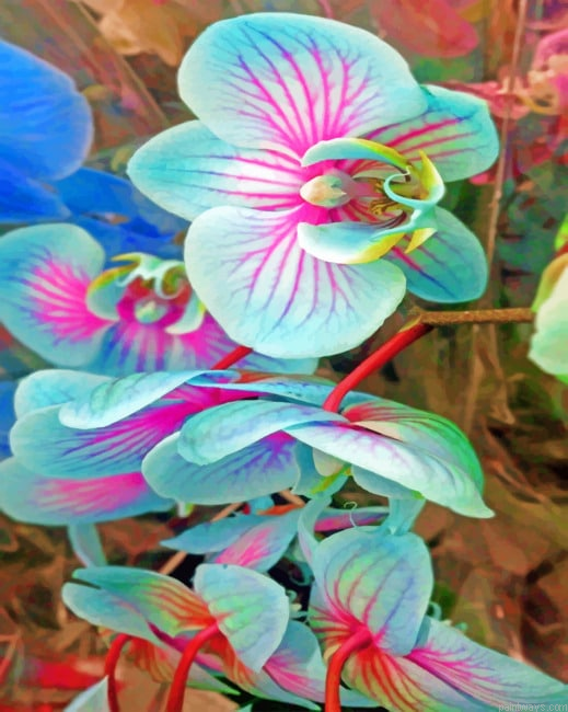 Light Blue Flowers Painting By Numberss.png