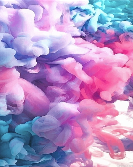 Light Colorful Smoke New Painting By Numbers.png