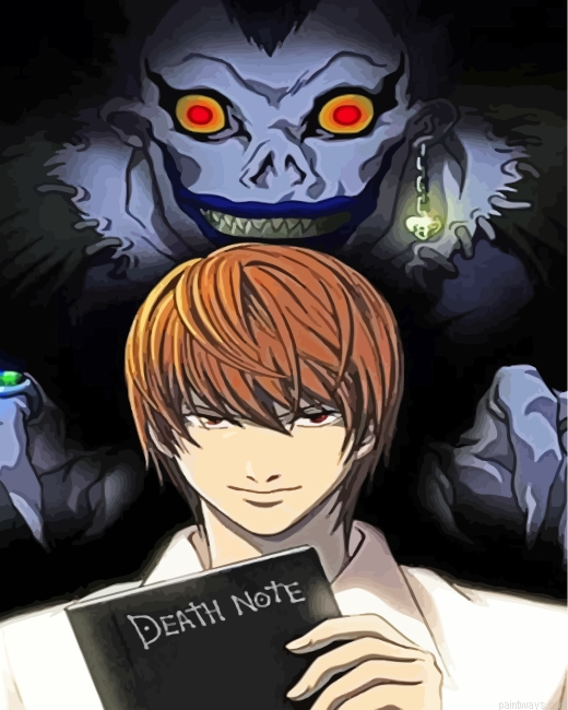 Light Yagami Death Note Painting By Numberss.png