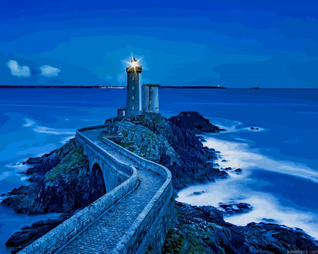 Lighthouse At Night New Painting By Numberss.png