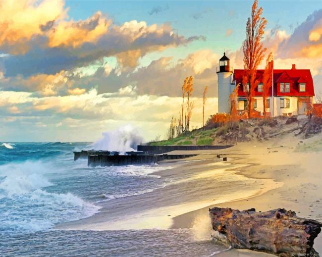 Lighthouse Scenery Painting By Numbers.png