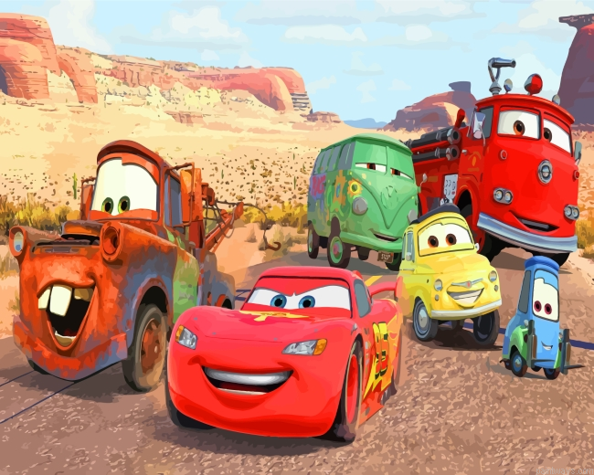 Lightning Mcqueen Cars Painting By Numbers.png
