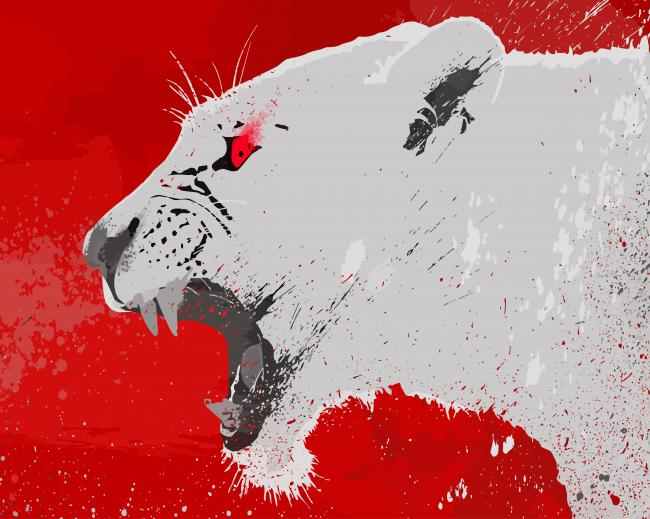 Lion Vector Abstract New Painting By Numberss.png