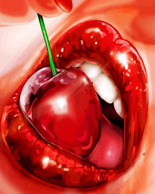 Lips And Cherry Painting By Numbers.png