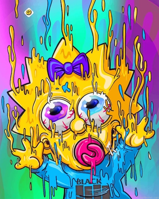 Lisa Simpson Animations Painting By Numberss.png