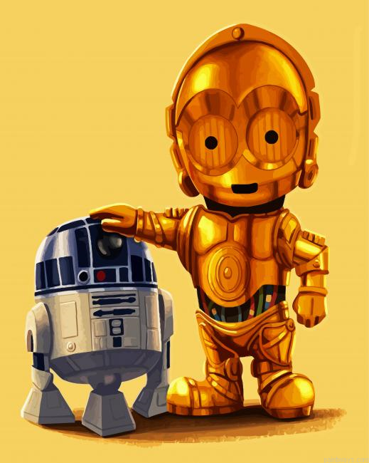 Little C3po Robot Painting By Numberss.png