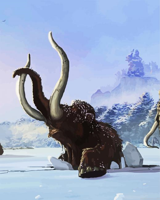 Little Mammoth Animal Painting By Numberss.png