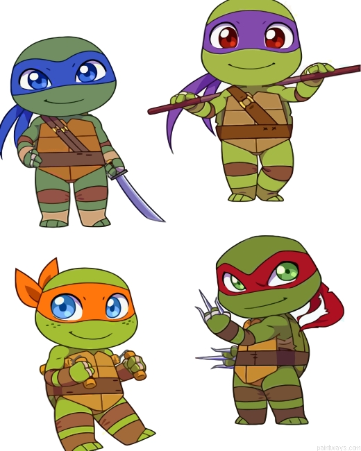 Little Ninja Turtles Painting By Numbers.png