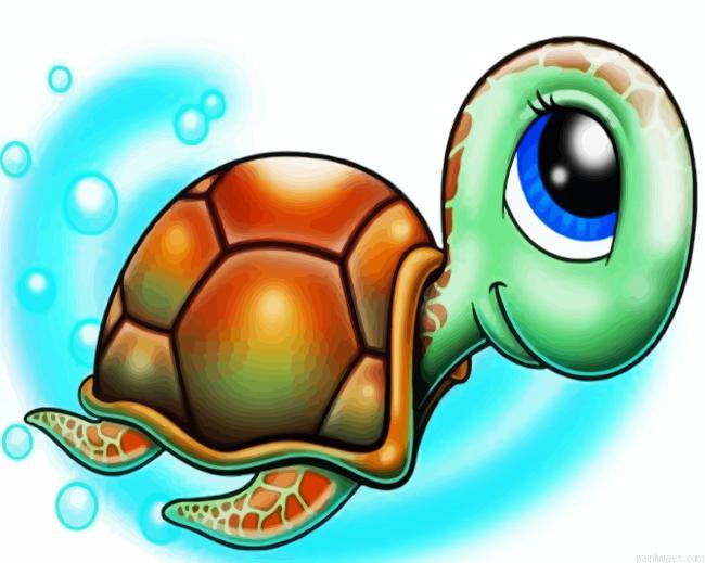Little Tortoise Painting By Numberss.png