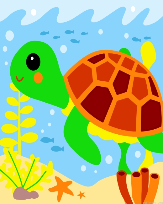 Little Turtle Painting By Numbers.png