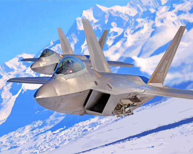 Lockheed Martin F 22 Airplane Painting By Numberss.png