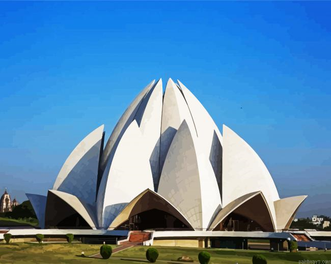 Lotus Temple Delhi Painting By Numberss.png