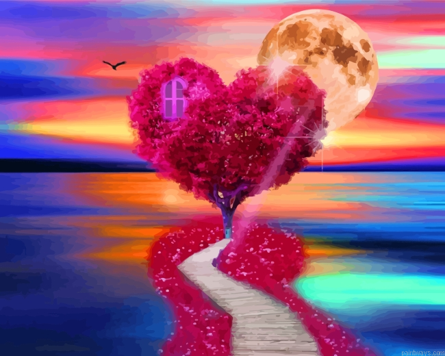 Love Tree Heart Painting By Numbers.png