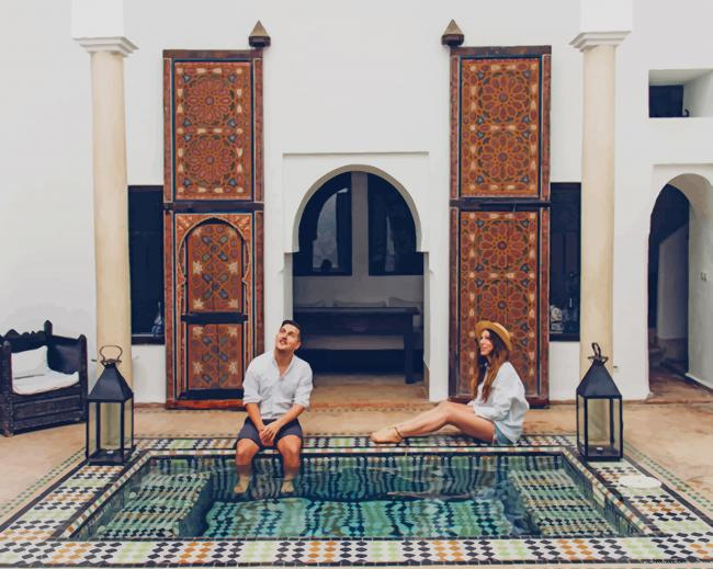Lovers In A Moroccan Riad New Painting By Numberss.png