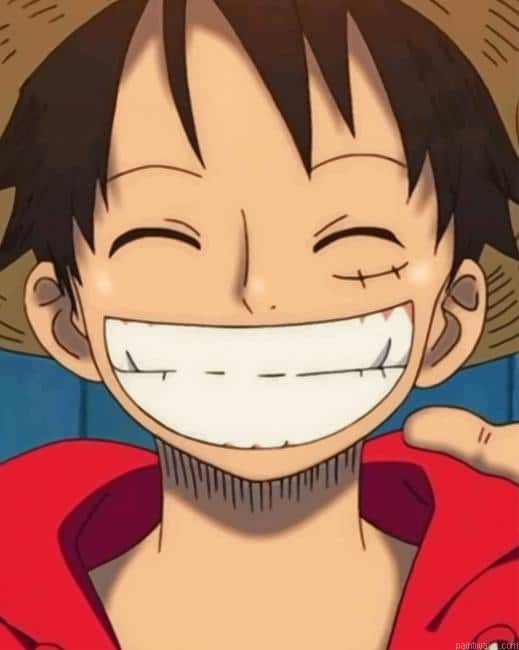 Luffy Smiling One Piece New Painting By Numberss.png