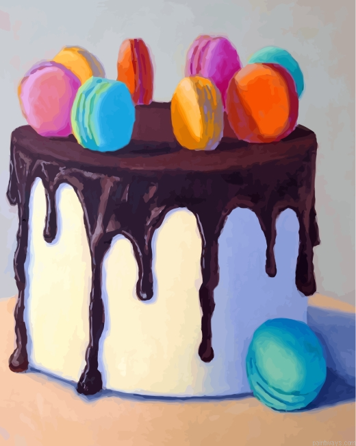 Macaroons Cake Painting By Numbers.png