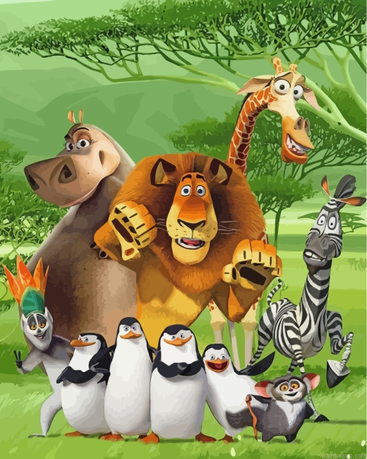 Madagascar Animals Painting By Numbers.png