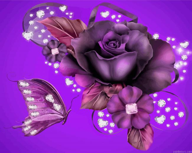 Magical Violet Rose Painting By Numberss.png