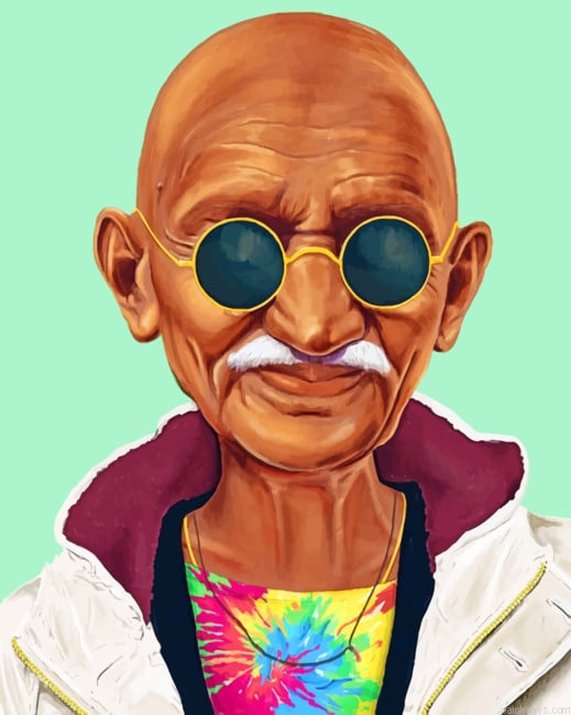 Mahatma Gandhi Famous Painting By Numberss.png