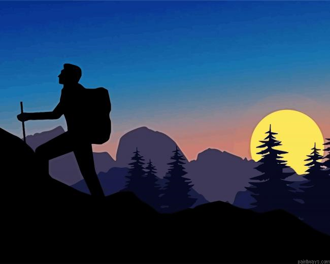 Man Climbing Mountain Painting By Numberss.png