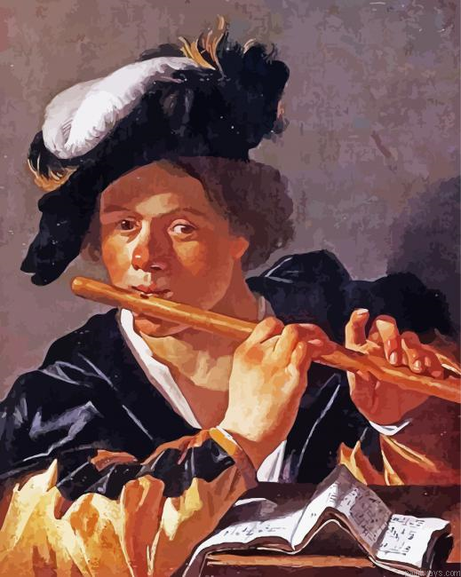 Man Playing Flute Painting By Numberss.png