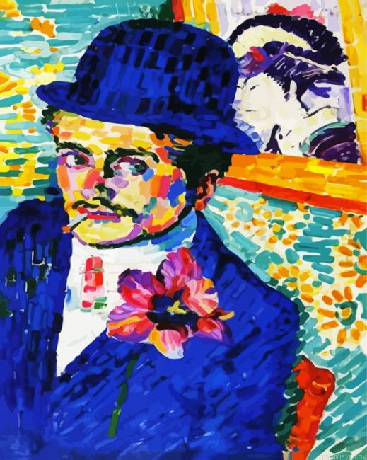 Man With A Tulip Painting By Numberss.png