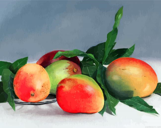 Mango Fresh Fruits Painting By Numberss.png
